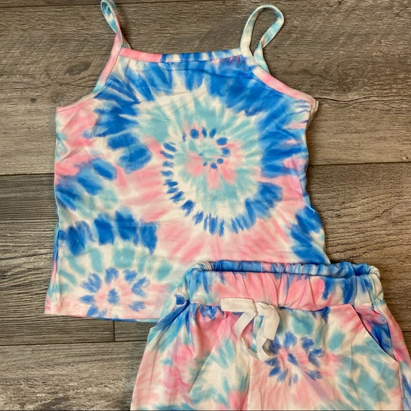 Girls boutique Tie Dye Lounge set NEW - Picture 4 of 5